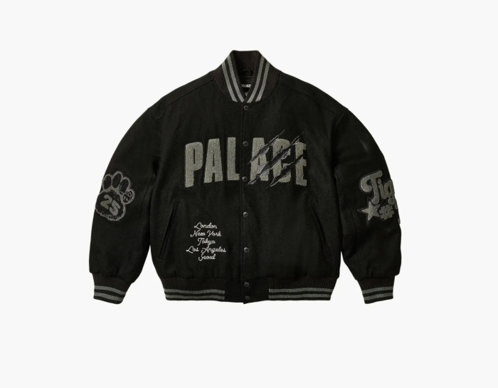 Palace Tora Tora Varsity Jacket Black  Palace Tora Tora Varsity Jacket Black