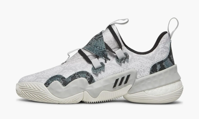 Adidas Trae Young 1 Light Solid Grey Snakeskin  Adidas Trae Young 1 Light Solid Grey Snakeskin