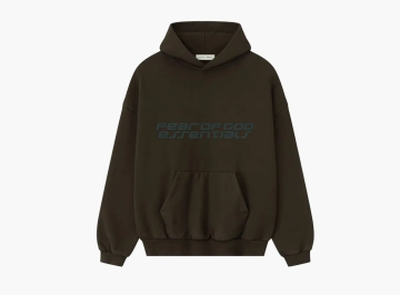 Fear of God Essentials Heavy Fleece 90s Hoodie Brown 