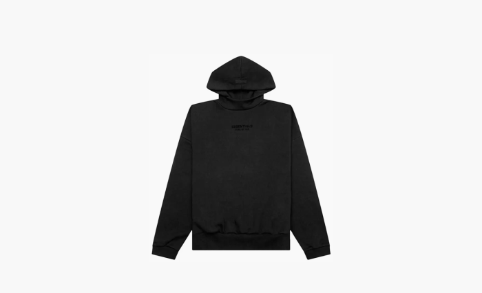 Fear of God Essentials Hoodie Jet Black  Fear of God Essentials Hoodie Jet Black