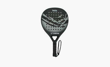 Camewin Paddle Carbon Fiber Beach Tennis Racket Black White Foam  Camewin Paddle Carbon Fiber Beach Tennis Racket Black White Foam