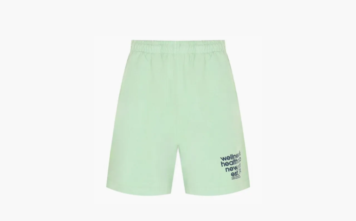 Sporty & Rich Logo-print Elasticated-waist Shorts Green 