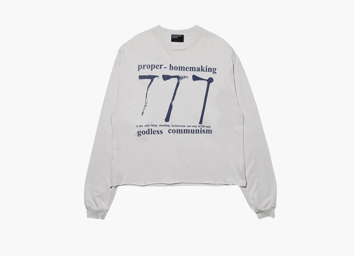 Enfants Riches Déprimés 777 Long-Sleeve T-Shirt Faded White  Enfants Riches Déprimés 777 Long-Sleeve T-Shirt Faded White