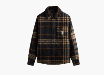 Kith Brushed Plaid Sheridan Shirt Jacket Nocturnal 