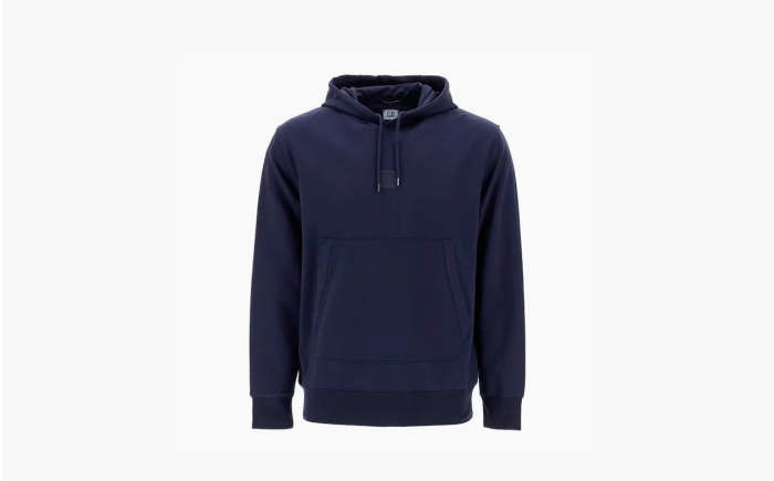 C.P. COMPANY Hooded Sweatshirt In Stretch Jersey Sky Captain Blue  C.P. COMPANY Hooded Sweatshirt In Stretch Jersey Sky Captain Blue