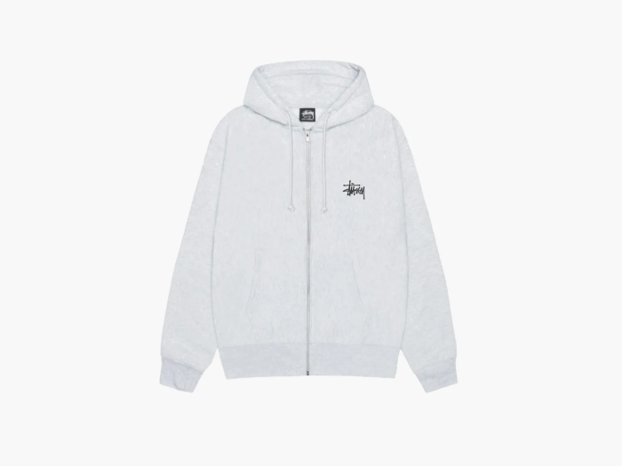 Stussy Big & Meaty Zip Hoodie Ash Heather  Stussy Big & Meaty Zip Hoodie Ash Heather