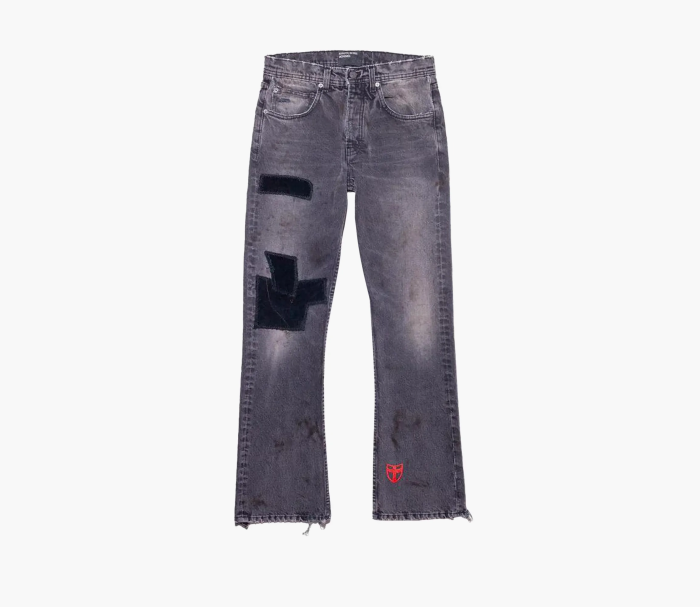 Enfants Riches Déprimés Patchwork Flare Jeans Black 