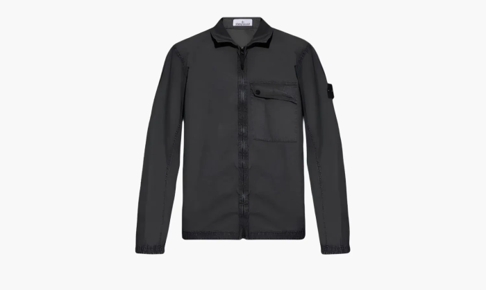 Stone Island Zipped Jacket Black  Stone Island Zipped Jacket Black