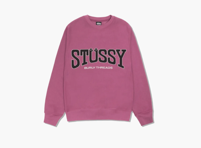 Stussy Burly Threads Crew  Berry  Stussy Burly Threads Crew  Berry