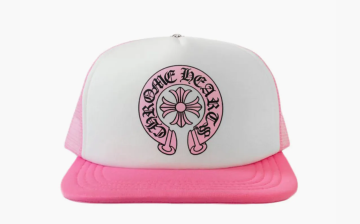 Chrome Hearts Matty Boy Sex Records Horse Shoe Trucker Hat Pink/White 