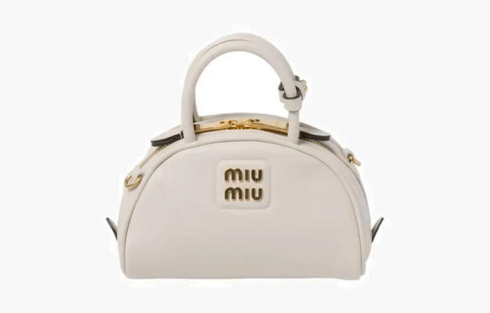 Miu Miu Patent Leather Top-Handle Bag White 