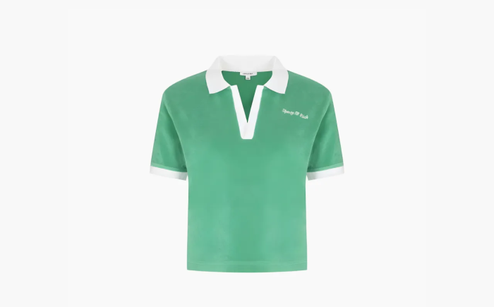 Sporty & Rich Prince Sporty Cotton Terry Polo Green 