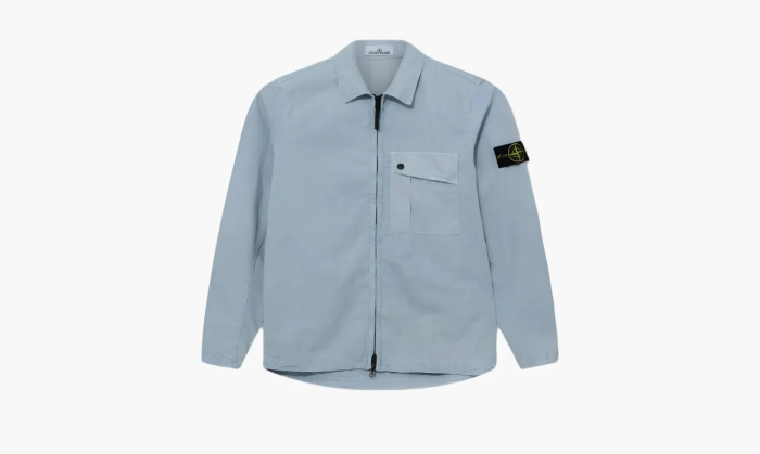 Stone Island Cotton Zipped Jacket Blue  Stone Island Cotton Zipped Jacket Blue