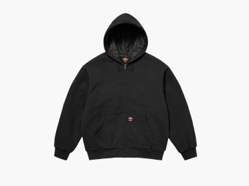 Supreme x Dickies Quilted Lined Zip Up Hooded Sweatshirt Black 