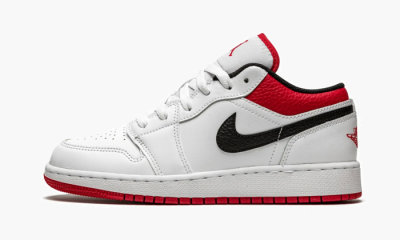 Air Jordan 1 Low GS "White / Gym Red" - 3.5Y