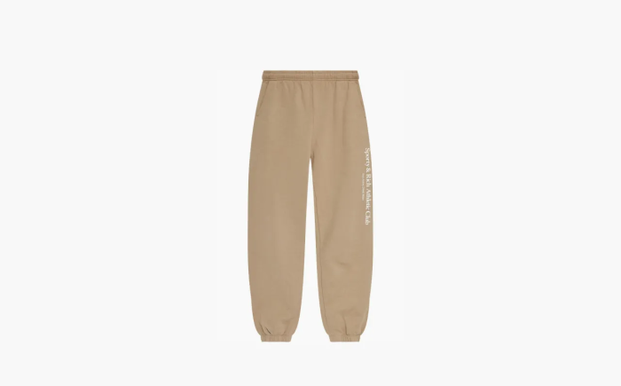 Sporty & Rich Athletic Club Tapered Leg Pants Beige 