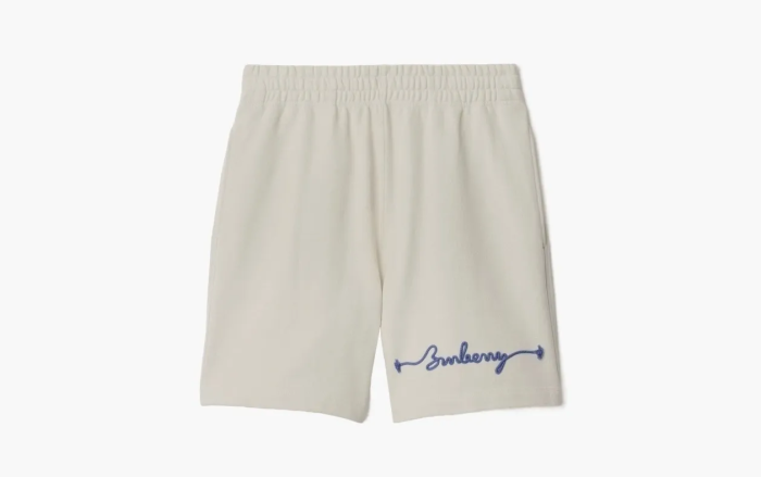 Burberry Knot Logo Cotton Shorts Sail 