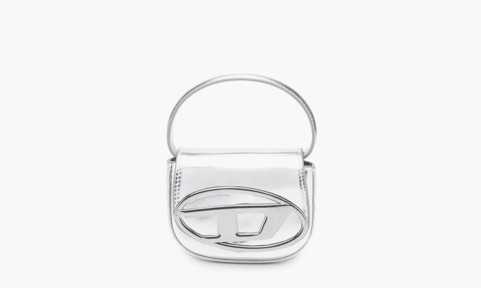 Diesel 1DR Iconic Mini Bag Mirrored Leather White 