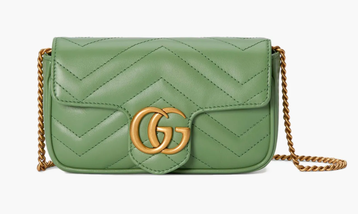 Gucci Gg Marmont Super Mini Bag Sage Green 