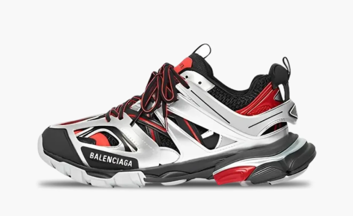 Balenciaga Track Sneaker Black Red Silver 