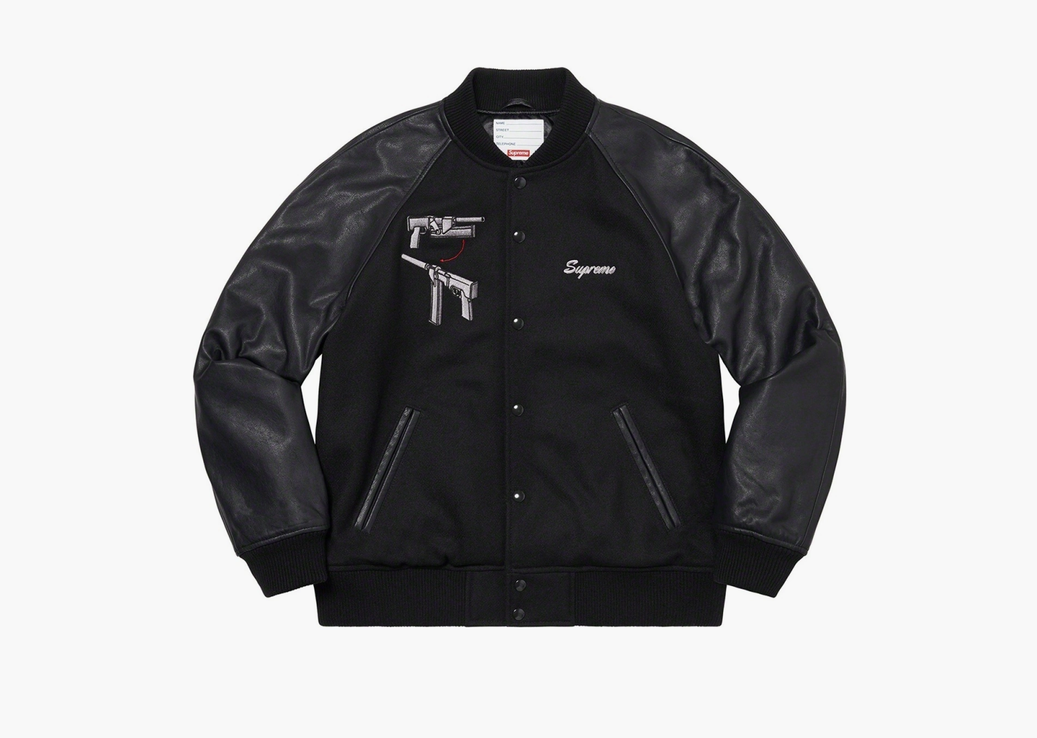 Supreme Aeon Flux Varsity Jacket Black  Supreme Aeon Flux Varsity Jacket Black