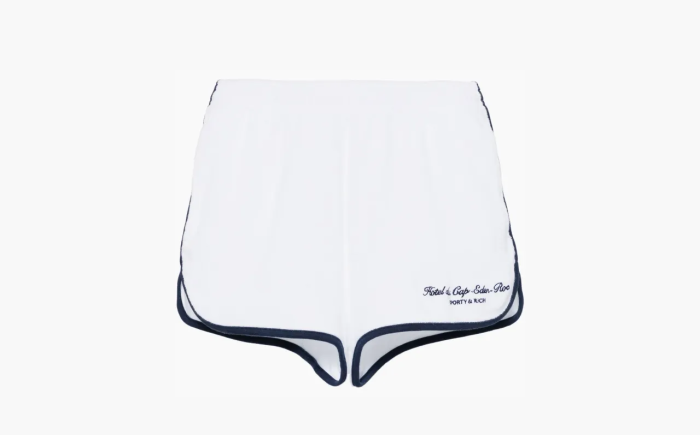 Sporty & Rich Logo-embroidered Shorts White 