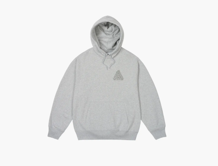 Palace Zodiac Tri-Ferg Hood Grey Marl 