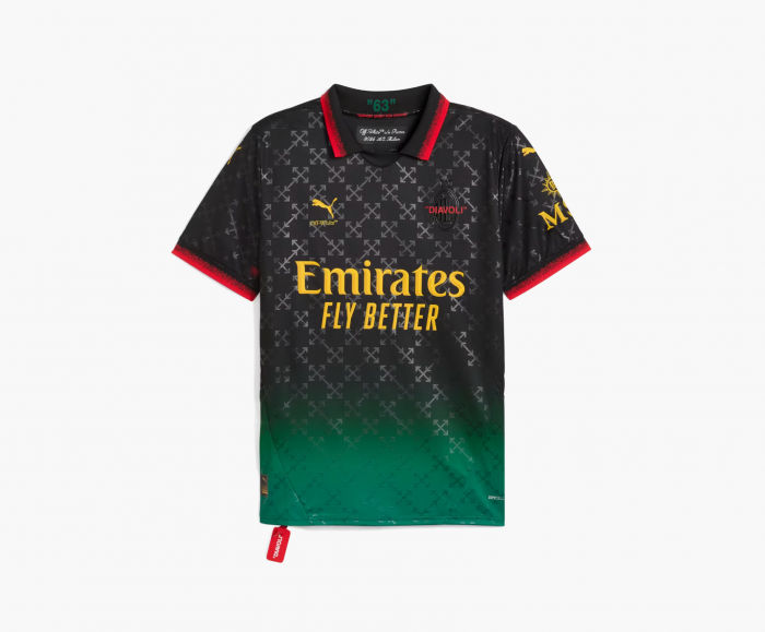 OFF-WHITE x Puma AC Milan Replica Jersey "Black" 