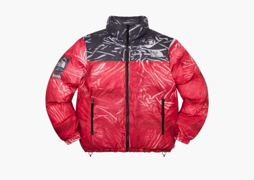 Supreme x The North Face Printed Nuptse Jacket Red 