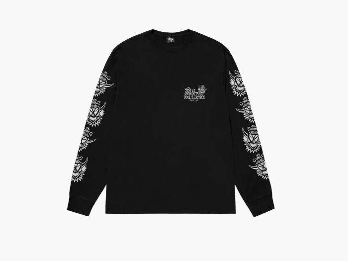 Stussy Witch Doctor Pigment Dyed L/S Tee  Black  Stussy Witch Doctor Pigment Dyed L/S Tee  Black