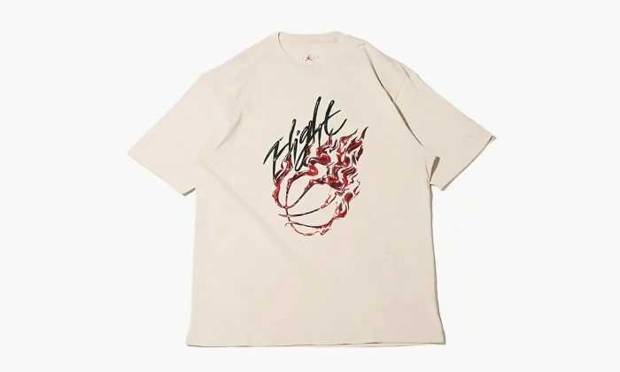 Travis Scott X Jordan Flight Graphic Tee Cream  Travis Scott X Jordan Flight Graphic Tee Cream