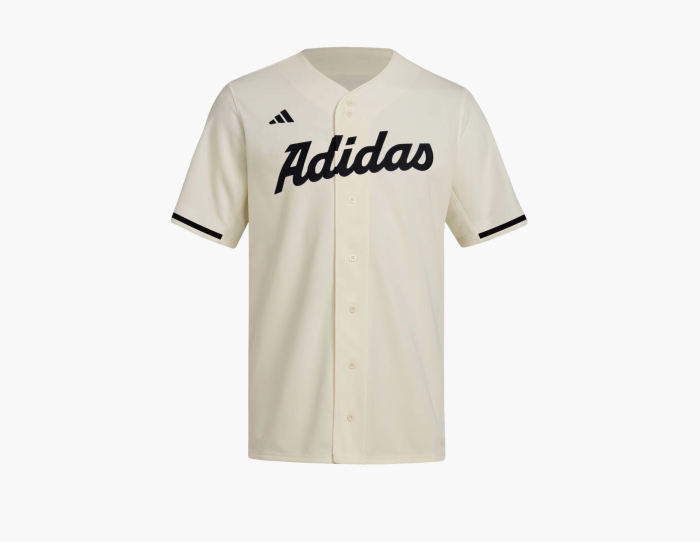 Adidas Dugout Full-Button Cotton Jersey "Cream White" 