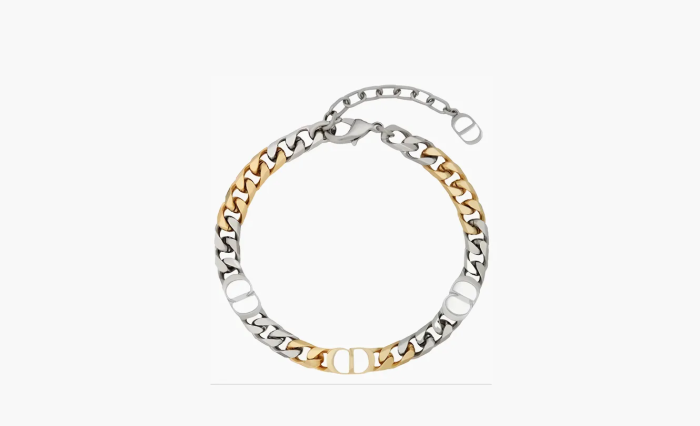 DIOR CD Icon Chain Link Bracelet Brass Silver-Finish  DIOR CD Icon Chain Link Bracelet Brass Silver-Finish