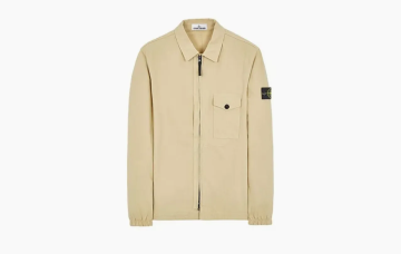 Stone Island Garment Dyed Zip Shirt Overshirt Yellow 