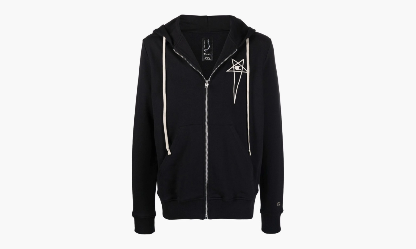 Black zip up champion hoodie best sale