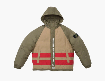 Supreme x Stone Island Reversible Down Puffer Jacket Olive 