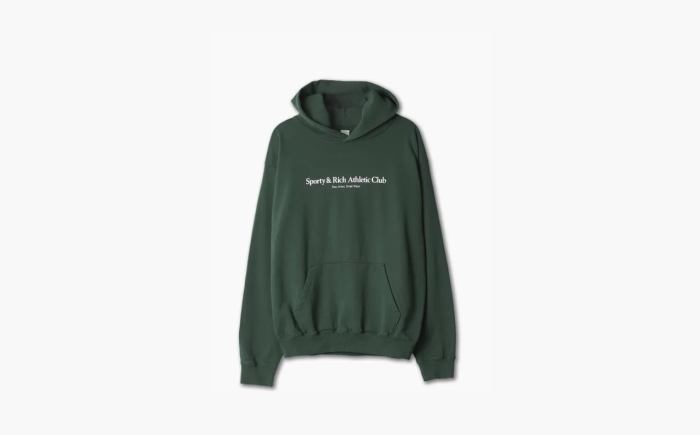 Sporty & Rich Athletic Club Hoodie Forest Green 