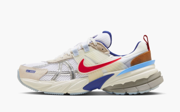 Nike V2K Run WMNS Metallic Silver Red Blue 