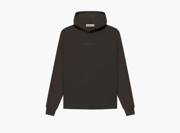 Fear of God Essentials Relaxed Hoodie Off Black  Fear of God Essentials Relaxed Hoodie Off Black