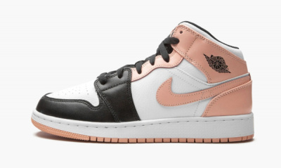Jordan 1 Mid GS "Crimson Tint Toe" - 3.5Y