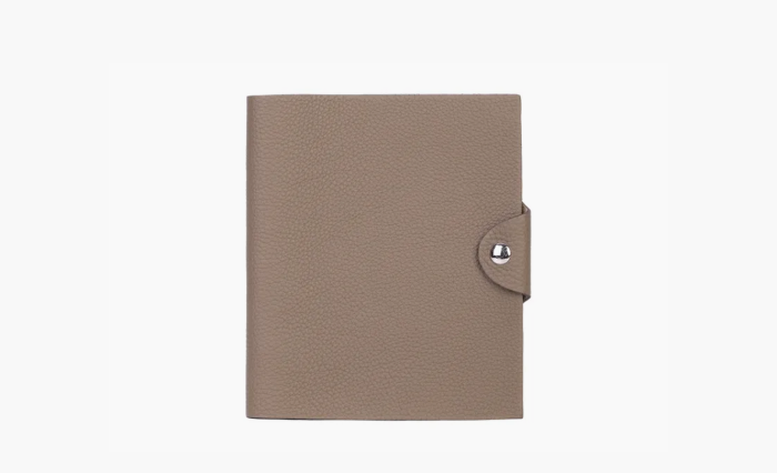 HERMES Togo Calfskin Storage Bag Unisex "Brown" 
