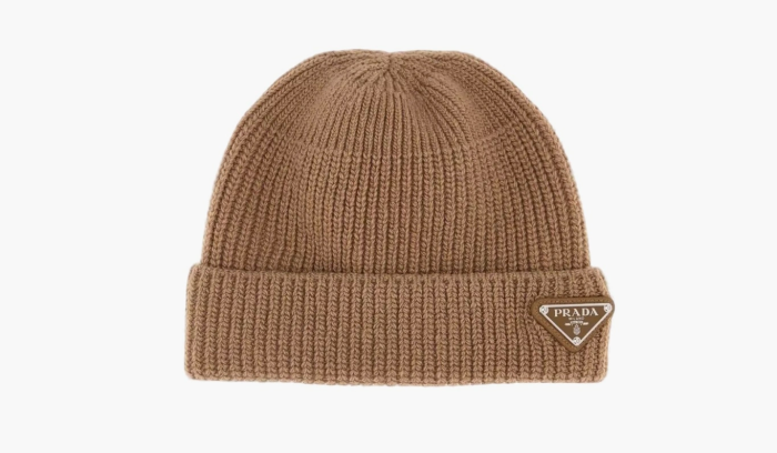 Prada Soft Wool Blend Beanie Brown  Prada Soft Wool Blend Beanie Brown