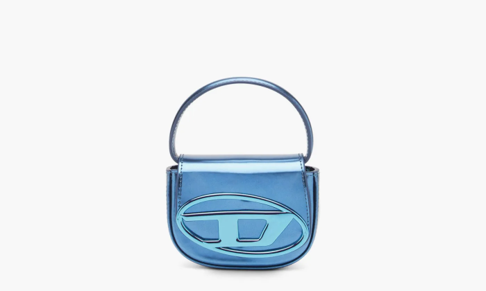 Diesel 1DR Iconic Mini Bag Mirrored Leather Blue 