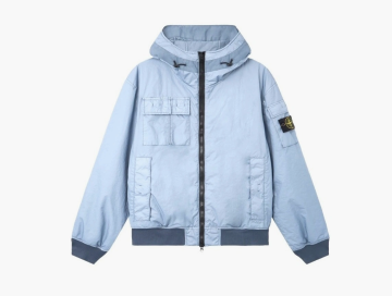 Stone Island Hooded Padded Jacket Avio Blue 