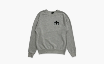 Chrome Hearts Triple Cross Velvet Sweatshirt Grey 