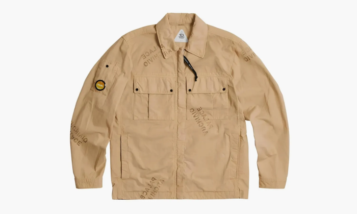 PALACE X C.P. Company Washed Cotton Shirt Jacket Stone  PALACE X C.P. Company Washed Cotton Shirt Jacket Stone