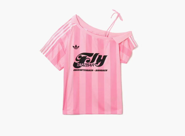 Adidas Originals Off Shoulder Jersey  T-shirt  True Pink / Semi Pink Glow  Adidas Originals Off Shoulder Jersey  T-shirt  True Pink / Semi Pink Glow