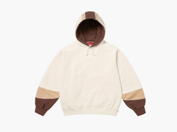 Supreme Paneled Hooded Sweatshirt Natural 