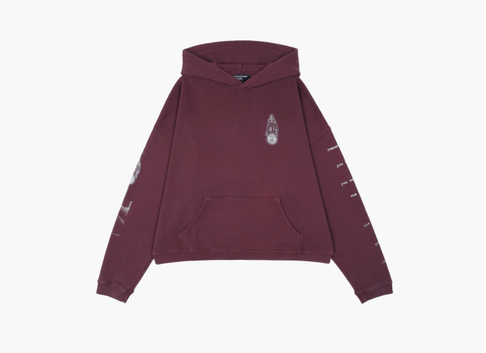 Enfants Riches Deprimes Remember When Hoodie Burgundy  Enfants Riches Deprimes Remember When Hoodie Burgundy