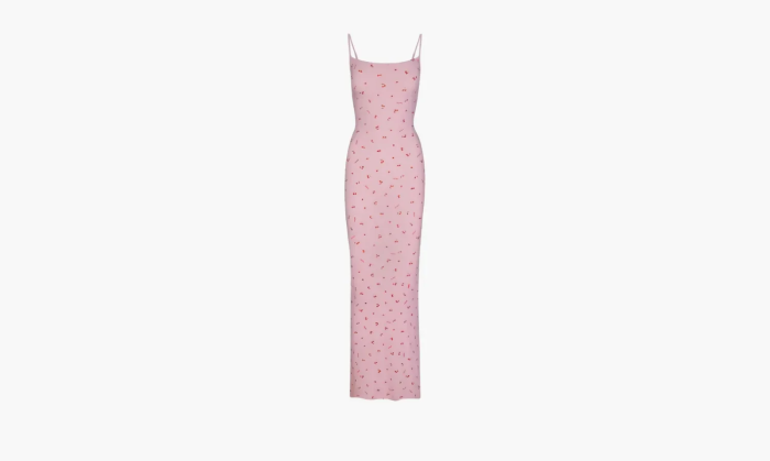 SKIMS Soft Lounge Long Slip Dress Pink  SKIMS Soft Lounge Long Slip Dress Pink